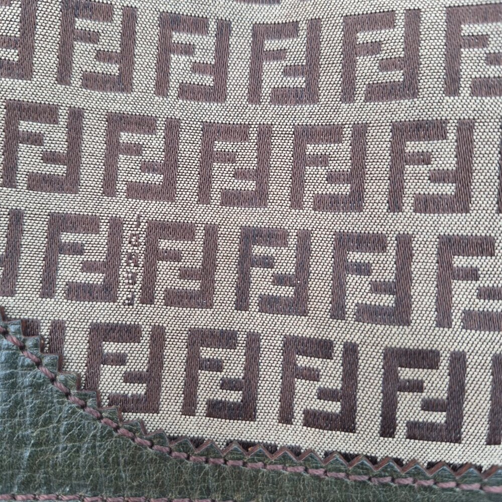 Vintage FENDI Monogram canvas Baguette with COA - Picture 13 of 14